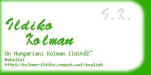 ildiko kolman business card